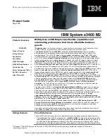 Preview for 1 page of IBM x3400 M2 7836 Product Manual