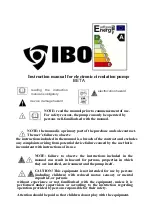 Preview for 1 page of IBO BETA Instruction Manual