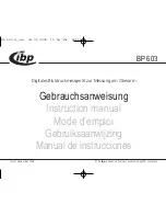 Предварительный просмотр 1 страницы IBP BP 603 Instruction Manual