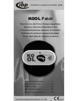 Preview for 1 page of IBP KOOL PATCH Instructions For Use Manual