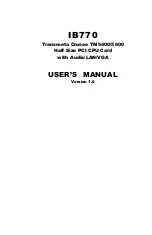 IBT Technologies IB770 User Manual preview