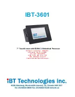 Preview for 1 page of IBT Technologies IBT-3601 Manual