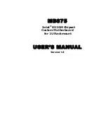 Предварительный просмотр 1 страницы IBT MB875 User Manual