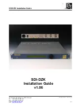 Preview for 1 page of IBT SDI-DZK Installation Manual