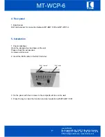 Preview for 6 page of IC Audio MT-WCP-6 User Manual