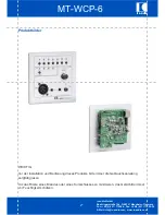 Preview for 10 page of IC Audio MT-WCP-6 User Manual