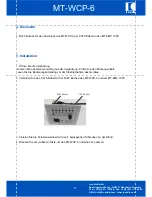 Preview for 14 page of IC Audio MT-WCP-6 User Manual