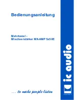 Предварительный просмотр 1 страницы IC Audio MX-AMP 5x50E User Manual