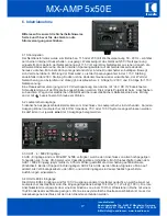 Предварительный просмотр 6 страницы IC Audio MX-AMP 5x50E User Manual