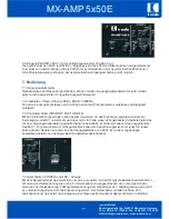 Предварительный просмотр 7 страницы IC Audio MX-AMP 5x50E User Manual