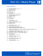 Preview for 3 page of IC Audio RAC 02 + Media Player User Manual