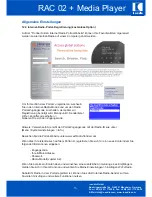 Preview for 15 page of IC Audio RAC 02 + Media Player User Manual