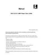 Preview for 1 page of IC Audio RAC 02 Manual