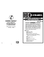 IC Dynamics RS125 Installation Instructions Manual preview