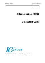 IC nexus EC21 Series Quick Start Manual preview