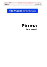 ICARO 2000 Piuma Series Owner'S Manual preview