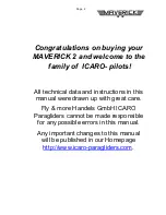 Preview for 2 page of ICARO paragliders MAVERICK 2 Manual