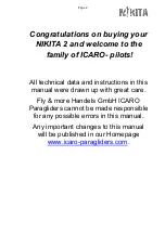 Preview for 2 page of ICARO paragliders Nikita 2 Manual