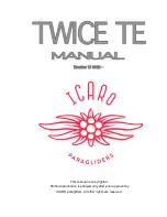 Preview for 1 page of ICARO paragliders TWICE TE Manual