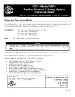 Preview for 1 page of ICC VIP+ 1 Fiber Installation And Maintenance Instructions Manual