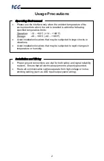 Preview for 3 page of ICC XLTR-1000 Instruction Manual