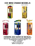 Предварительный просмотр 1 страницы ICE Games CANDY FACTORY Owner'S And Service Manual