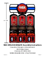 ICE Games NBA MEGA MARQUEE Assembly Instructions Manual preview