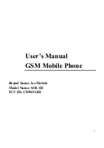 Ice Mobile SOL III User Manual preview