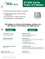 Ice-O-Matic EF 800 Specifications preview