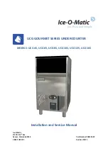 Ice-O-Matic Gourmet UCG Series Installation And Service Manual preview