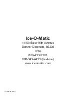 Preview for 17 page of Ice-O-Matic HISU055 Installation And User Manual