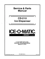 Предварительный просмотр 1 страницы Ice-O-Matic Ice Dispenser CD210 Service & Parts Manual