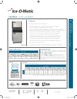 Ice-O-Matic ICE0500 Series Specifications preview