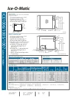 Предварительный просмотр 2 страницы Ice-O-Matic ICE1005 Series Specification Sheet