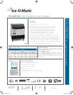 Ice-O-Matic ICEU300 Series Specification Sheet preview