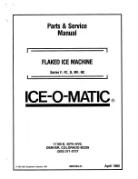 Ice-O-Matic MF2005 Parts And Service Manual preview