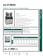 Ice-O-Matic MFI2406 Specification Sheet preview