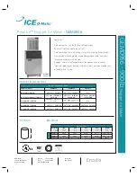 Preview for 1 page of Ice-O-Matic Pearl Ice GEM0956 Specifications