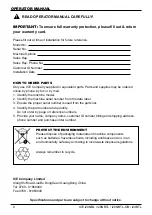 Preview for 2 page of Ice i-synergy I20NBT-LA Operator'S & Parts Manual