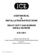 Preview for 1 page of Ice ICE-1201 User'S Manual & Installation Instructions