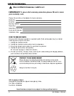 Preview for 2 page of Ice RS26L+ Operator'S & Parts Manual