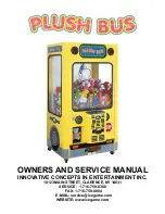 Preview for 1 page of Icegame Plush Bus Owner'S And Service Manual