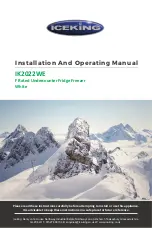 Iceking IK2022WE Installation And Operating Manual preview
