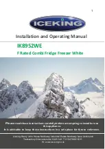 Iceking IK8952WE Installation And Operating Manual preview