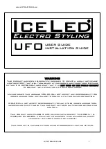 ICELED UFO User'S Manual & Installation Instructions предпросмотр