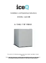 IceQ IceQ43B Installation And Operating Instructions Manual предпросмотр