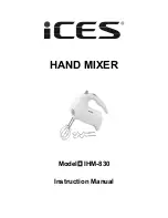 Preview for 1 page of iCES IHM-830 Instruction Manual