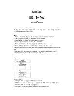 Preview for 1 page of iCES IMS-100 Manual