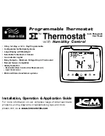 Preview for 1 page of ICM Controls I3 1010HR Installation, Operation & Application Manual