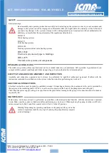 Preview for 12 page of ICMA S001 Technical Data Sheet